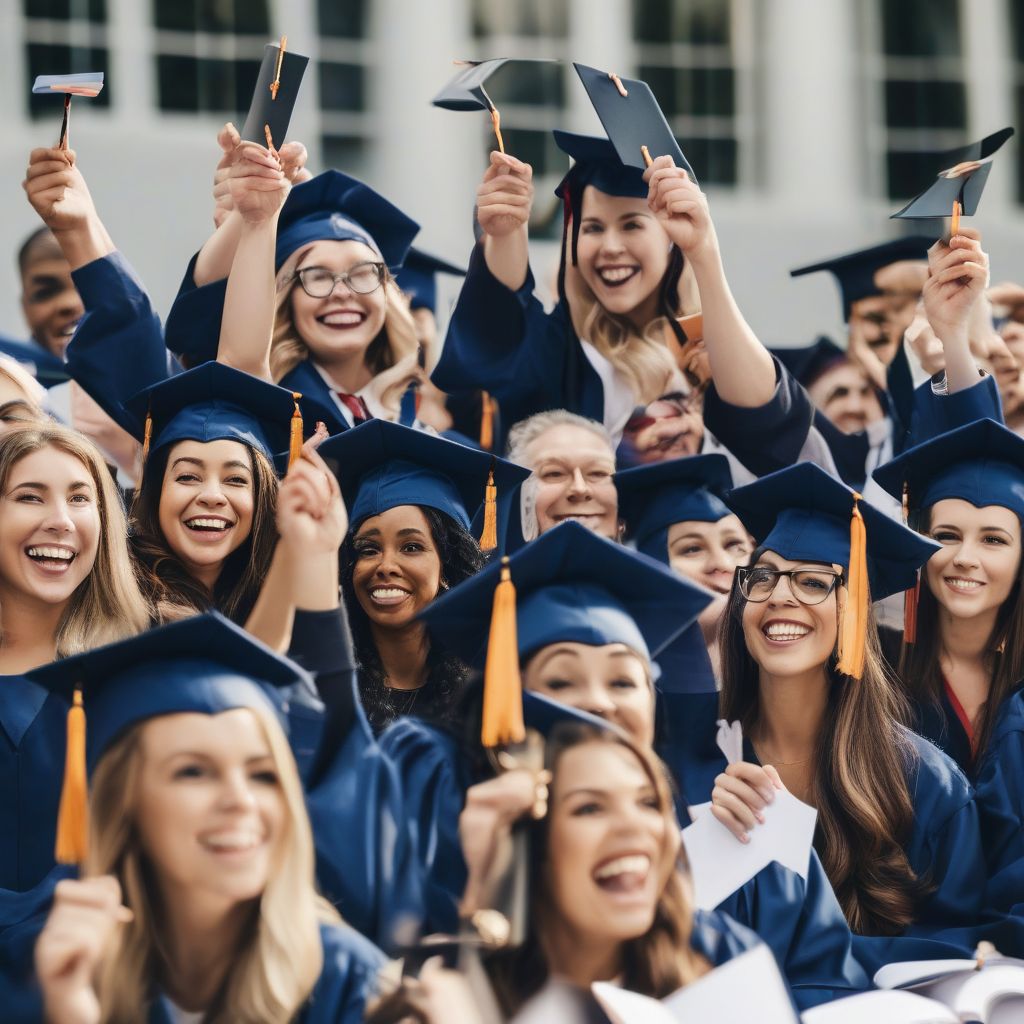 Graduates celebrating with Ed.D. diplomas